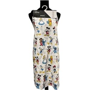 Disney Character Kitchen Apron Features Mickey Minnie Donald Winnie Alice Stitch